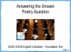 WJEC GCSE English Literature Unseen Poetry - Foundation Teaching Resources (slide 1/68)